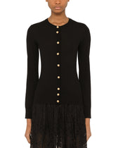 Dolce & Gabbana Cardigan In Solid-Coloured Wool Satin - | Dolce & Gabbana