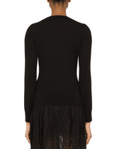 Dolce & Gabbana Cardigan In Solid-Coloured Wool Satin - | Dolce & Gabbana