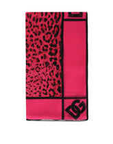Neon leopard-print silk scarf (120 x 200) - | Dolce & Gabbana