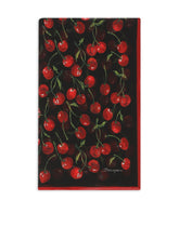 Cherry-print silk scarf (120x200) - | Dolce & Gabbana