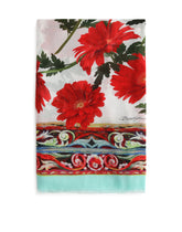 Gerbera-print cashmere and modal scarf (135 x 200) - | Dolce & Gabbana