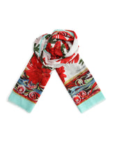 Gerbera-print cashmere and modal scarf (135 x 200) - | Dolce & Gabbana