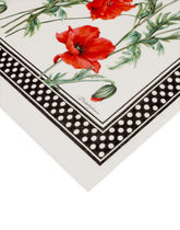 Poppy-print modal and cashmere scarf - | Dolce & Gabbana