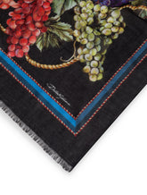 MODAL AND CASHMERE SCARF WITH GRAPE PRINT: 135 X 200CM- 53 x 78 INCHES - | Dolce & Gabbana