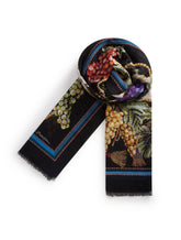 MODAL AND CASHMERE SCARF WITH GRAPE PRINT: 135 X 200CM- 53 x 78 INCHES - | Dolce & Gabbana