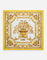 Large majolica-print twill scarf (140 x 140) - | Dolce & Gabbana
