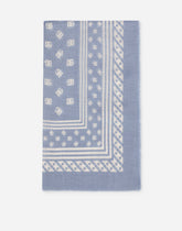 Silk and cashmere scarf with allover DG logo print 140x140 - | Dolce & Gabbana