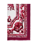 Majolica-print modal and cashmere square scarf (140 x 140) - | Dolce & Gabbana