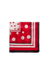 Silk and cashmere scarf with polka dot print (140 x 140) - | Dolce & Gabbana