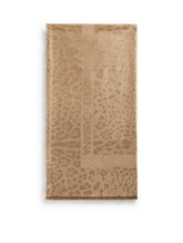 140 x 140 scarf in jacquard wool and silk with leo pattern - | Dolce & Gabbana