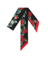 Rose-print twill headscarf - | Dolce & Gabbana