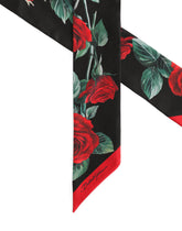 Rose-print twill headscarf - | Dolce & Gabbana