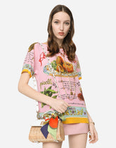 Citrus-print twill headscarf - | Dolce & Gabbana