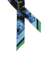 Twill headscarf with vintage rose print (6 x 100) - | Dolce & Gabbana