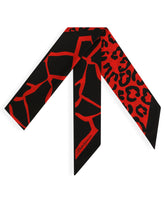 Giraffe-print twill headscarf - | Dolce & Gabbana