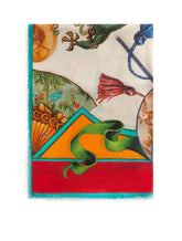 Scarf in modal and cashmere with Silk road print: 140 x 140cm- 55 x 55 inches - | Dolce & Gabbana