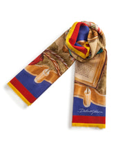 Scarf in modal and cashmere with Silk road print: 140 x 140cm- 55 x 55 inches - | Dolce & Gabbana