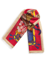 Scarf in modal and cashmere with Silk road print: 140 x 140cm- 55 x 55 inches - | Dolce & Gabbana