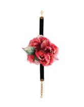 Silk choker with flower - | Dolce & Gabbana
