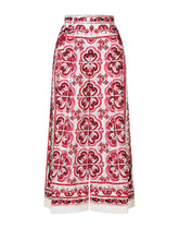 Majolica-print poplin culottes - | Dolce & Gabbana