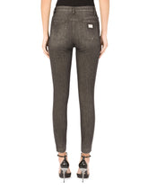 Deep blue denim Audrey jeans with ripped details - | Dolce & Gabbana