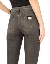 Deep blue denim Audrey jeans with ripped details - | Dolce & Gabbana