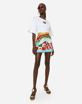 Carretto-print cotton shorts - | Dolce & Gabbana