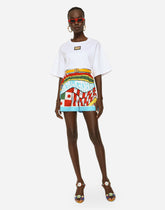 Carretto-print cotton shorts - | Dolce & Gabbana