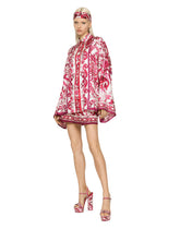 Majolica-print poplin shorts - | Dolce & Gabbana