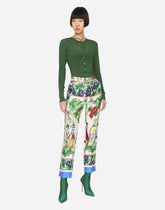 Wine-print twill pants - | Dolce & Gabbana