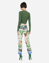 Wine-print twill pants - | Dolce & Gabbana