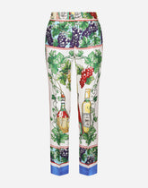 Wine-print twill pants - | Dolce & Gabbana