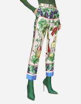 Wine-print twill pants - | Dolce & Gabbana