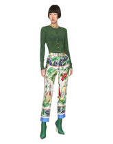 Wine-print twill pants - | Dolce & Gabbana