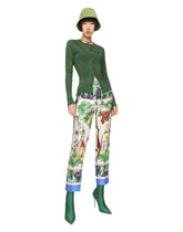 Wine-print twill pants - | Dolce & Gabbana
