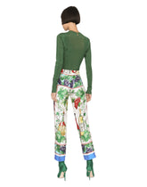 Wine-print twill pants - | Dolce & Gabbana