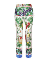 Wine-print twill pants - | Dolce & Gabbana