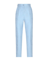 Tailored floral quilted jacquard pants - | Dolce & Gabbana
