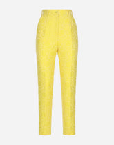 Tailored floral jacquard pants - | Dolce & Gabbana
