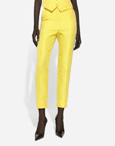 Tailored floral jacquard pants - | Dolce & Gabbana