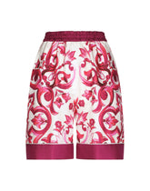 Majolica-print twill pajama shorts - | Dolce & Gabbana