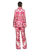 Majolica-print twill pants - | Dolce & Gabbana