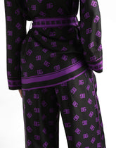 DG logo all-over print silk vanity pants - | Dolce & Gabbana