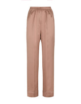 Satin pajama pants with piping - | Dolce & Gabbana