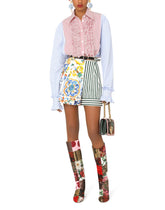 Patchwork piqué and drill shorts - | Dolce & Gabbana