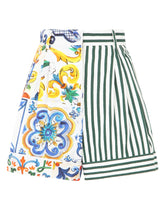 Patchwork piqué and drill shorts - | Dolce & Gabbana