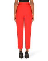 high-waisted straight-leg trousers - | Dolce & Gabbana