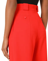 high-waisted straight-leg trousers - | Dolce & Gabbana