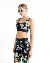 Activewear leggings in floral-print jersey - | Dolce & Gabbana
