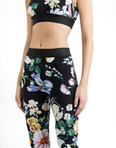 Activewear leggings in floral-print jersey - | Dolce & Gabbana